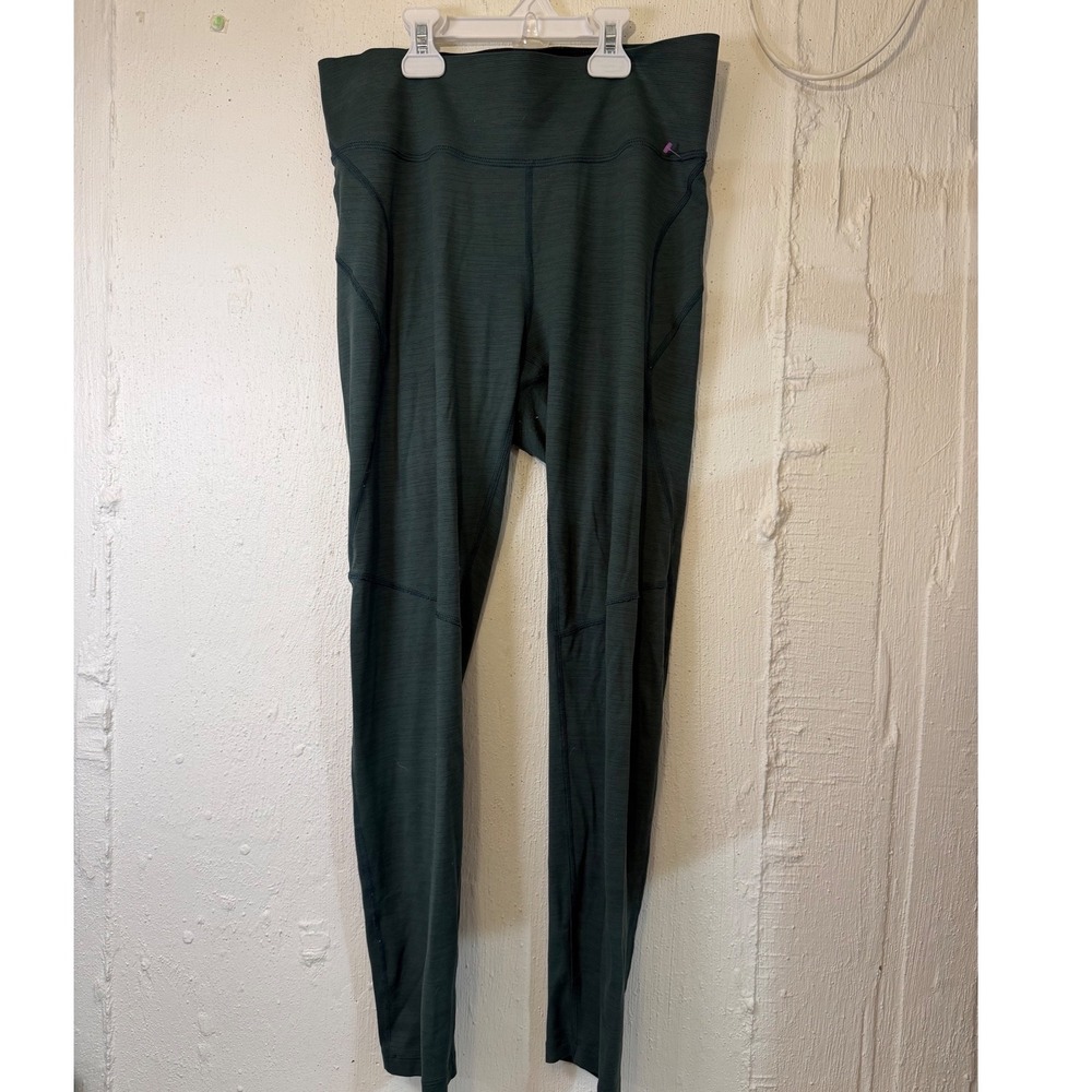 Outdoor Voices Womens Green Space Dye High Waist Athletic Leggings Large L
